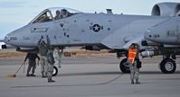 Boise Air Terminal/gowen Fld Airport (BOI) - A-10C from the 190th Fighter Sq., 124th Fighter Wing stopped on the east Arm/De arm pad for final pre flight checks. - by Gerald Howard