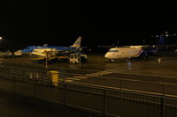 Norwich International Airport - Saturday evening shot of the ramp, being quite on a saturday most of the aircraft are parked up for the weekend
KLM just arrived for the last Amsterdam flight of the day , while the Eastern ATR72 is waiting for Midlesborough team after playing Norwich  - by AirbusA320