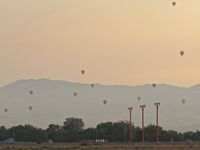 Boise Air Terminal/gowen Fld Airport (BOI) - Smoke didn't stop the balloons from flying. - by Gerald Howard