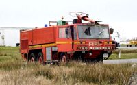 Swansea Airport - Out of service Scammel Nubian Major airport fire tender.  - by Roger Winser
