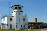 Carlisle Airport, Carlisle, England United Kingdom (EGNC) - The WWII Tower at Carlisle. Still in use along with the 'Cafe Stobart' within. Tower and cafe to become redundant in September 2018 when the new airport buildings open. - by Clive Pattle
