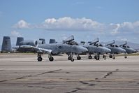 Boise Air Terminal/gowen Fld Airport (BOI) - Four A-10C from the 190th Fighter Sq., 124th Fighter Wing, Idaho ANG awaiting post flight checks. - by Gerald Howard