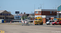 Blackpool International Airport - Apron view at Blackpool - by Clive Pattle