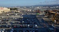 San Francisco International Airport (SFO) - Tram being built for long term and rental car parking areas. SFO 2018. - by Clayton Eddy