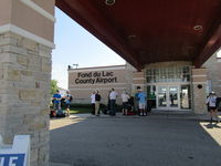Fond Du Lac County Airport (FLD) - MAIN BUILDING AT Fond Du Lac - very busy during EAA - by magnaman