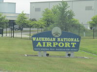 Waukegan Regional Airport (UGN) - entry sing on way into airport - by magnaman