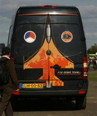 Châteaudun Airport, Châteaudun France (LFOC) - Logistic support vehicle F16 demo team, Chateaudun Air Base 279 (LFOC) - by Yves-Q