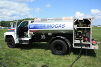 Wittman Regional Airport (OSH) - MoGas $3.99/Gal.  The EAA owned, Basler operated MoGas fuel truck ran out of fuel while refueling N701GV - by Timothy Aanerud