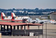 Boise Air Terminal/gowen Fld Airport (BOI) - Two water bombers and two F/A-18Cs parked on the north GA ramp. - by Gerald Howard