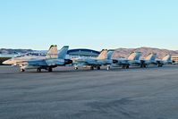 Boise Air Terminal/gowen Fld Airport (BOI) - Five F/A-18s parked on the north GA ramp. - by Gerald Howard