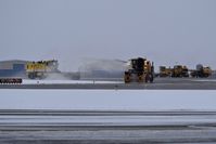Boise Air Terminal/gowen Fld Airport (BOI) - Outside crews at work. - by Gerald Howard