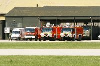 LFMY Airport - Fire trucks station, Salon de Provence Air Base 701 (LFMY) - by Yves-Q