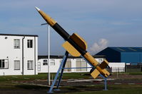 Wickenby Aerodrome Airport, Lincoln, England United Kingdom (EGNW) - Missile on display next to the control tower at Wickenby. - by Graham Reeve