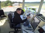 Dahlemer Binz Airport, Dahlem Germany (EDKV) - inside the tower at Dahlemer Binz airfield (the gentleman of the airfield tower crew has consented by email to his photo being shown on this site) - by Ingo Warnecke