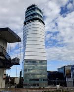 Vienna International Airport, Vienna Austria (LOWW) - looking up at the tower at Wien airport - by Ingo Warnecke