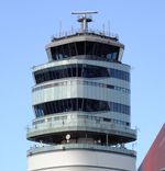 Vienna International Airport - closeup of tower at Wien airport - by Ingo Warnecke