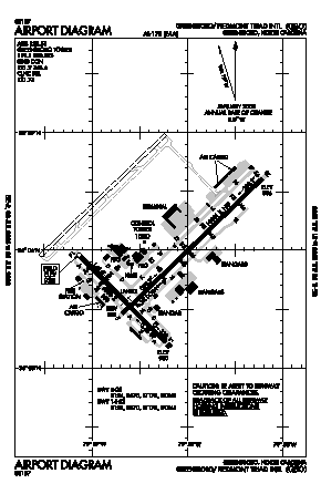 Piedmont Triad International Airport (GSO) diagram