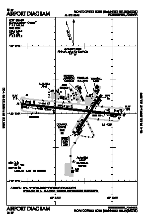Montgomery Regional (dannelly Field) Airport (MGM) diagram