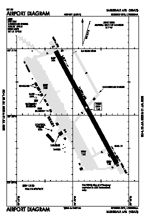 Barksdale Afb Airport (BAD) diagram