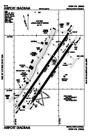 Shaw Afb Airport (SSC) diagram