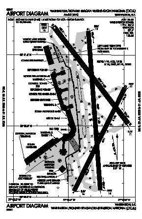 Ronald Reagan Washington National Airport (DCA) diagram