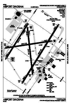 Ohio State University Airport (OSU) diagram