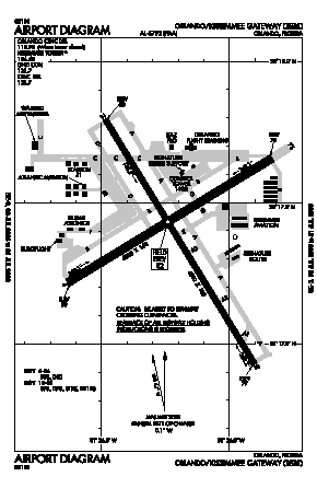 Kissimmee Gateway Airport (ISM) diagram