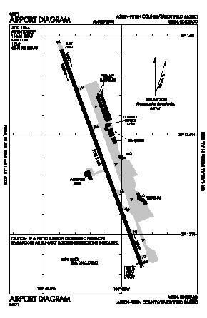 Aspen-pitkin Co/sardy Field Airport (ASE) diagram