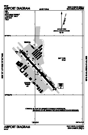 San Carlos Airport (SQL) diagram