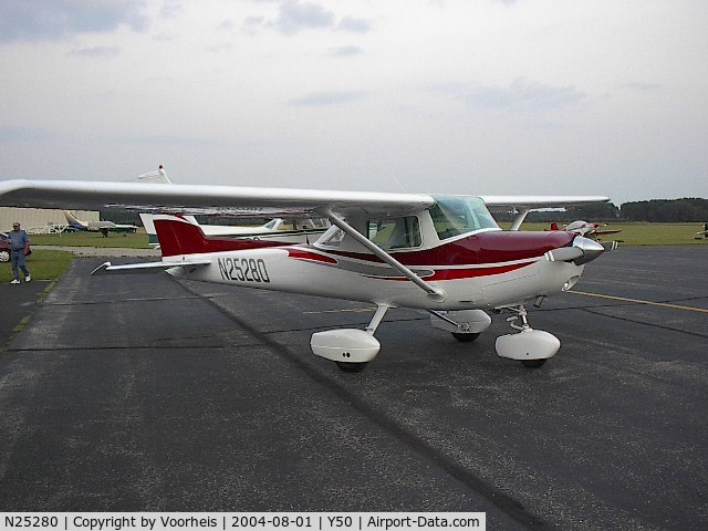N25280, 1977 Cessna 152 C/N 15280568, Cessna 152 Repainted by Skymarket - Y50 Wautoma, WI