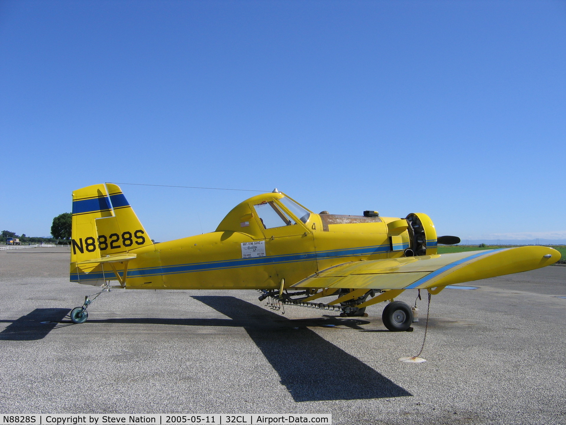 N8828S, 1979 Air Tractor Inc AT-301 C/N 301-0204, AT-301 N8828S of Bob's Flying Service near Knights Landing, CA (rigged for spraying)