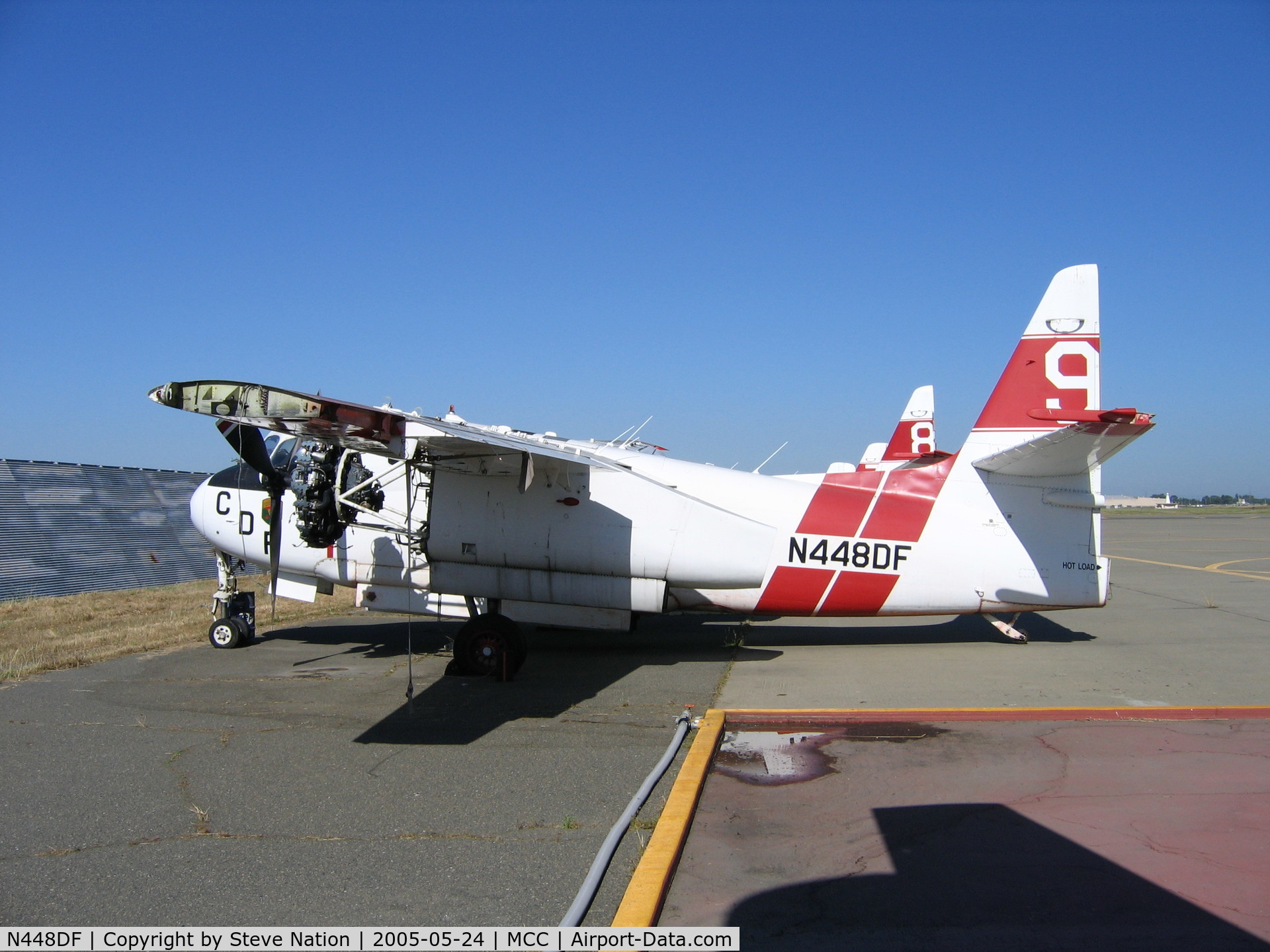 N448DF, 2005 Marsh Aviation S-2F3AT C/N 152347, CDF TS-2A on CDF ramp at McClellan AFB, CA (used for spares)