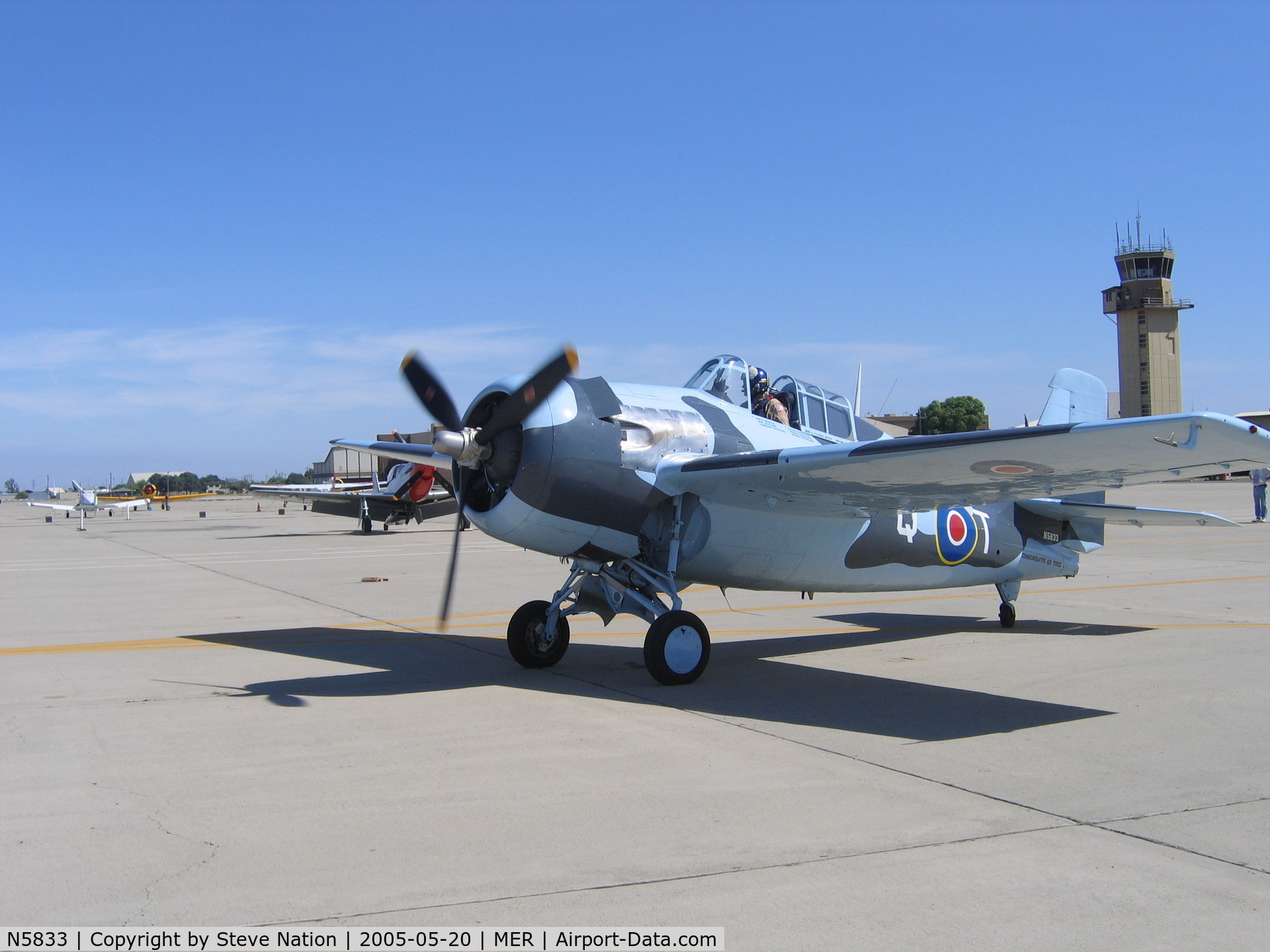 N5833, 1945 General Motors (Grumman) FM-2 Wildcat C/N 5833, Commemorative AF FM-2 painted in Royal Navy colors taxying at West Coast Formation Clinic