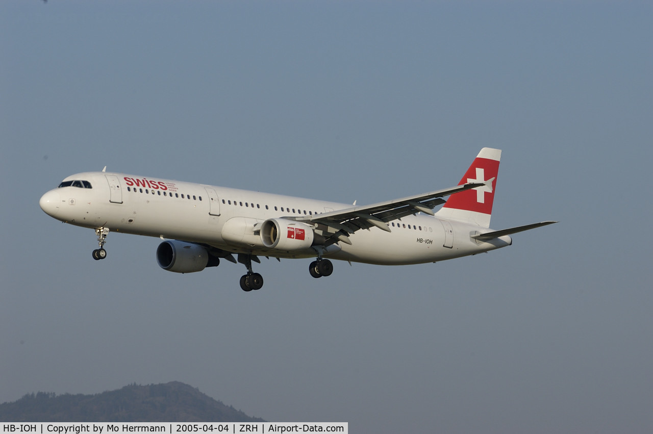 HB-IOH, 1997 Airbus A321-111 C/N 664, Swiss A321 in Zurich