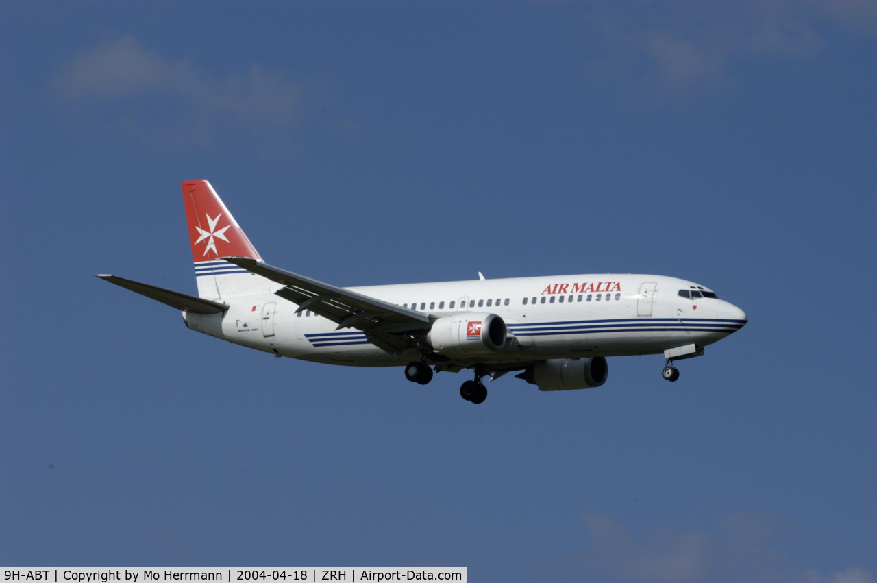 9H-ABT, 1993 Boeing 737-3Y5 C/N 25615, Air Malta 737-300 at Zurich
