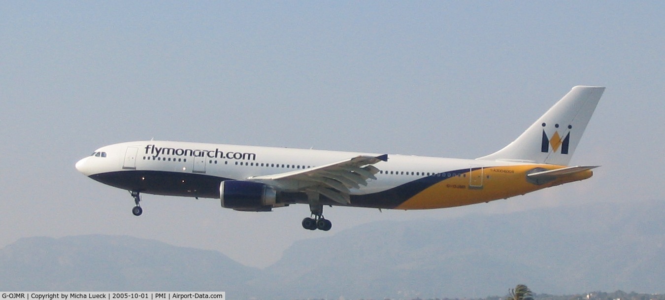 G-OJMR, 1991 Airbus A300B4-605R C/N 605, Monarch's A300-600 bringing British tourists to Mallorca