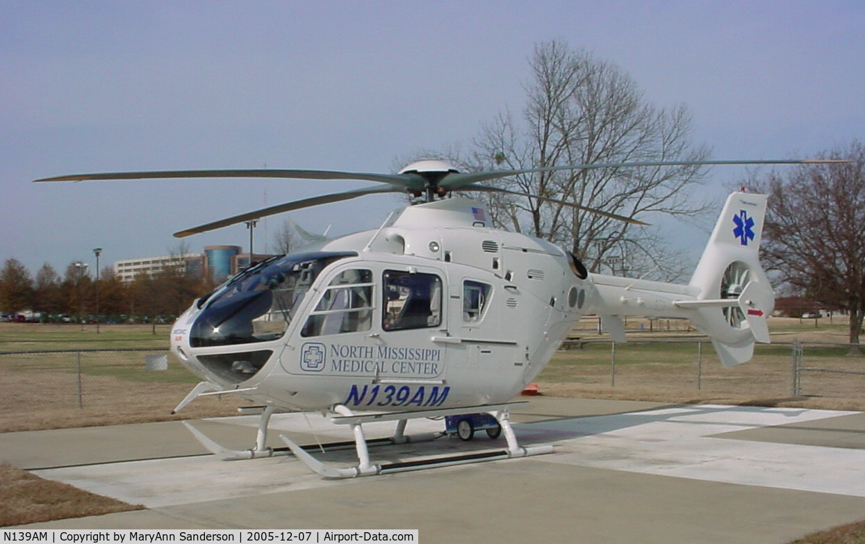 N139AM, 2004 Eurocopter EC-135P-2 C/N 0344, North Mississippi Medical Center-- Tupelo MS  USA