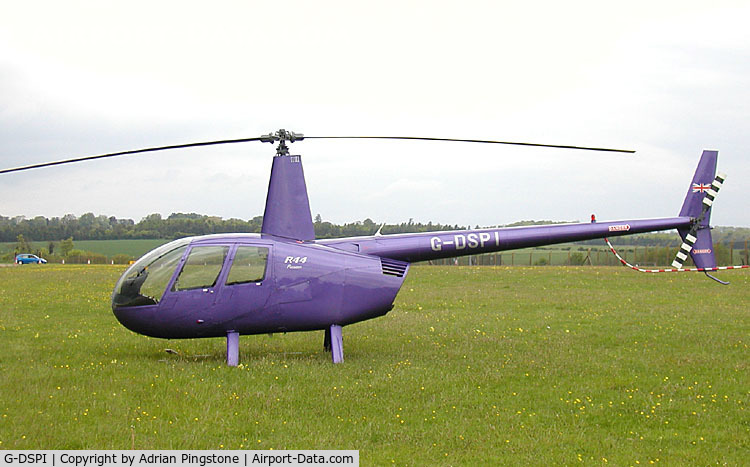 G-DSPI, 1999 Robinson R44 Astro C/N 0661, Robinson R44 helicopter, photographed at the Great Vintage Fly-in Weekend, Kemble, England, May 2003