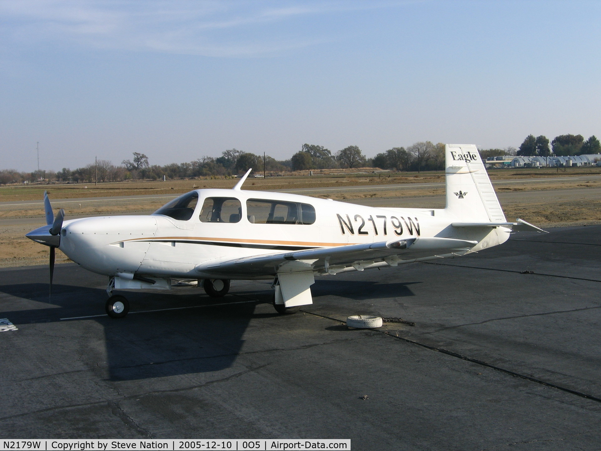 N2179W, 1999 Mooney M20S Eagle C/N 30-0033, 1999 Mooney M20S in December sun at University Airport (Davis), CA