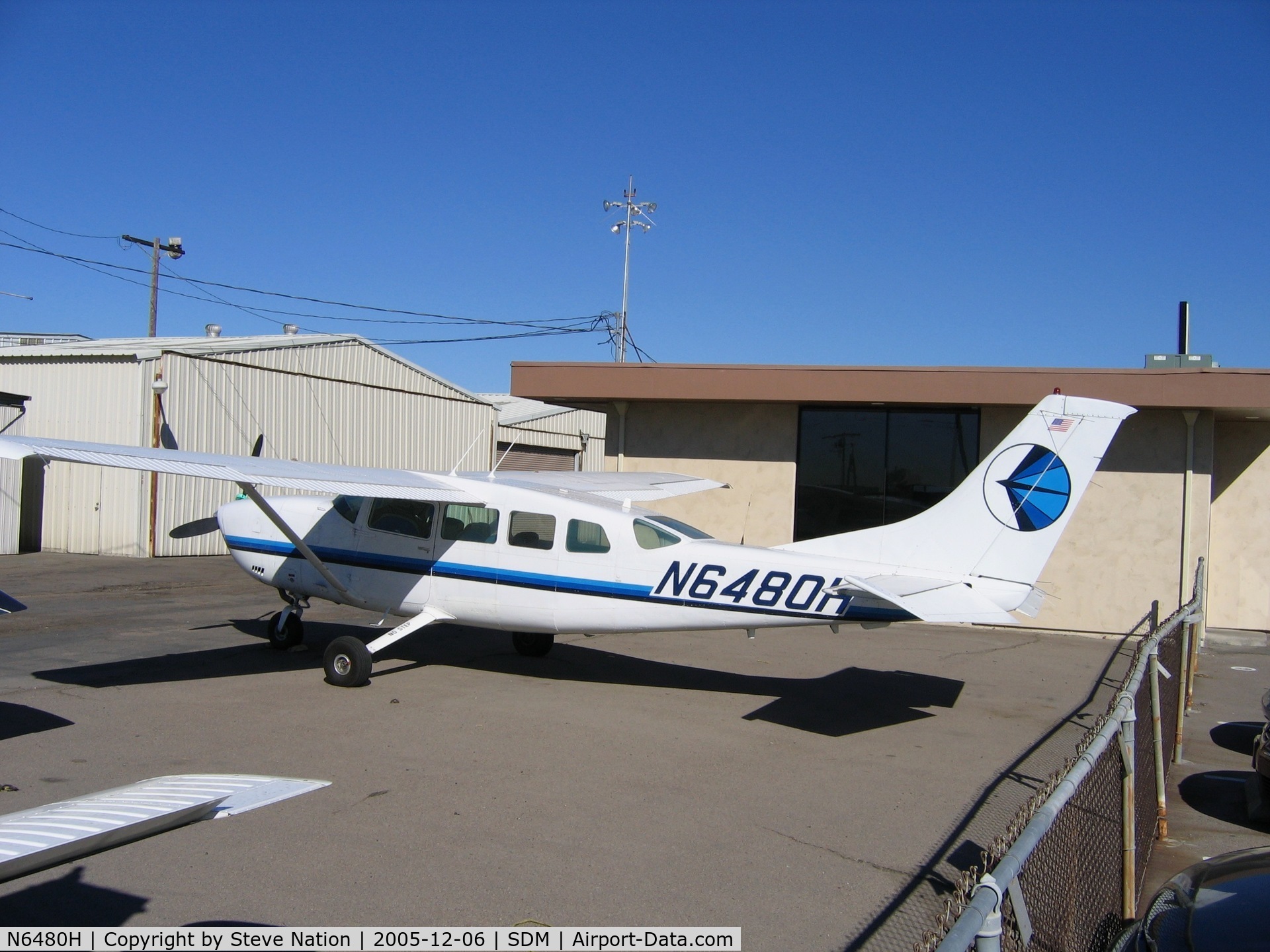 N6480H, 1979 Cessna 207A C/N 20700540, KPW Enterprises Cessna 207 in bright sun at Brown Field (San Diego), CA