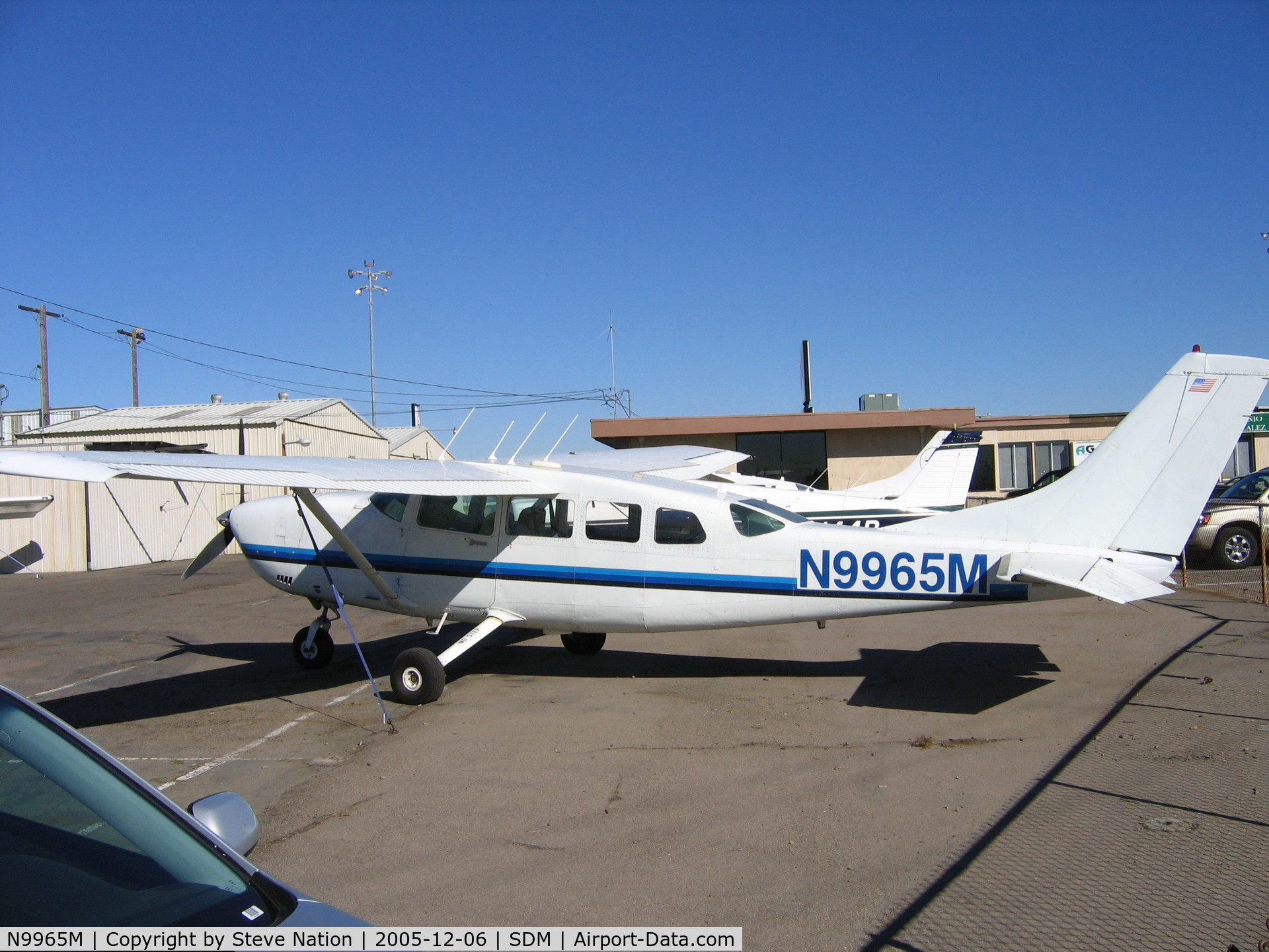 N9965M, 1983 Cessna 207A C/N 20700767, KPW Enterprises 1983 Cessna 207A in bright sun at Brown Field (San Diego), CA