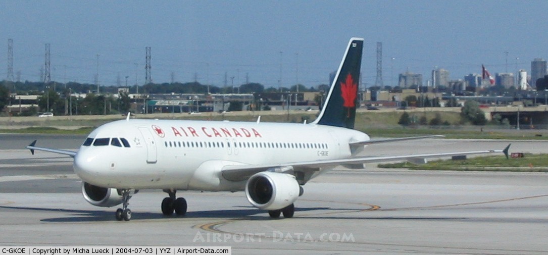 C-GKOE, 2002 Airbus A320-214 C/N 1874, The A320 family became Air Canada's workhorses