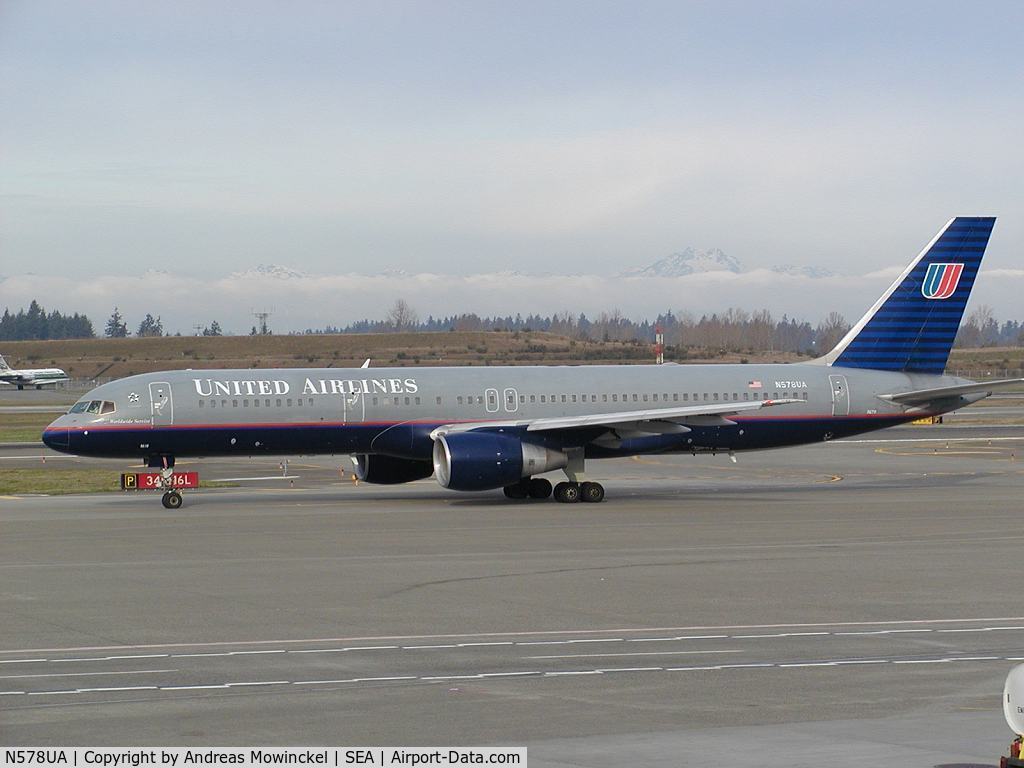 N578UA, 1993 Boeing 757-222 C/N 26694, United Airlines Boeing 757 at Seattle-Tacoma International Airport