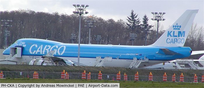 PH-CKA, 2003 Boeing 747-406F/ER/SCD C/N 33694, KLM B747 freighter at Paine Field Airport
