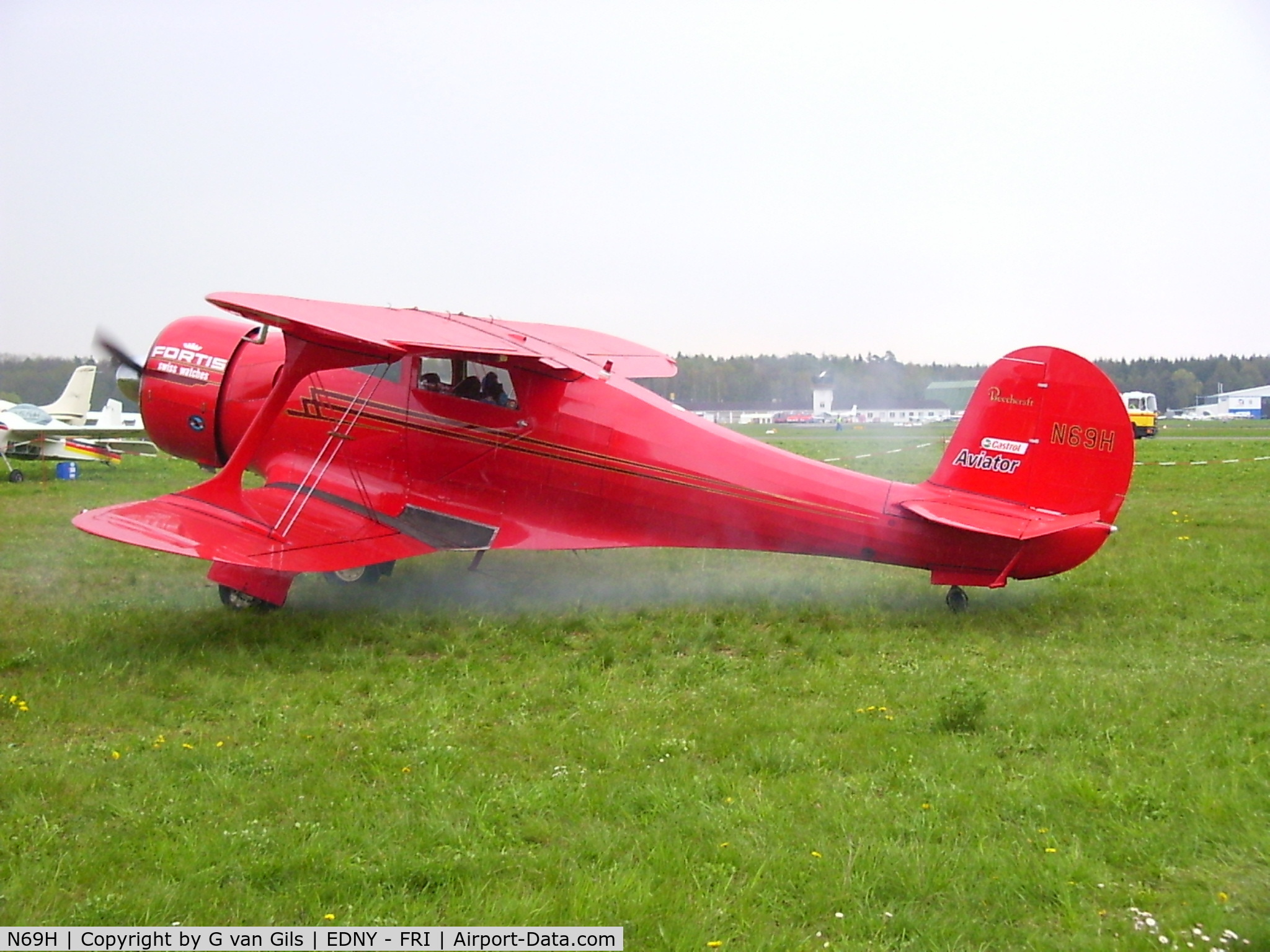 N69H, 1943 Beech D17S Staggerwing C/N 4896, Seen at the Friedrichshaven airshow (april 2005)