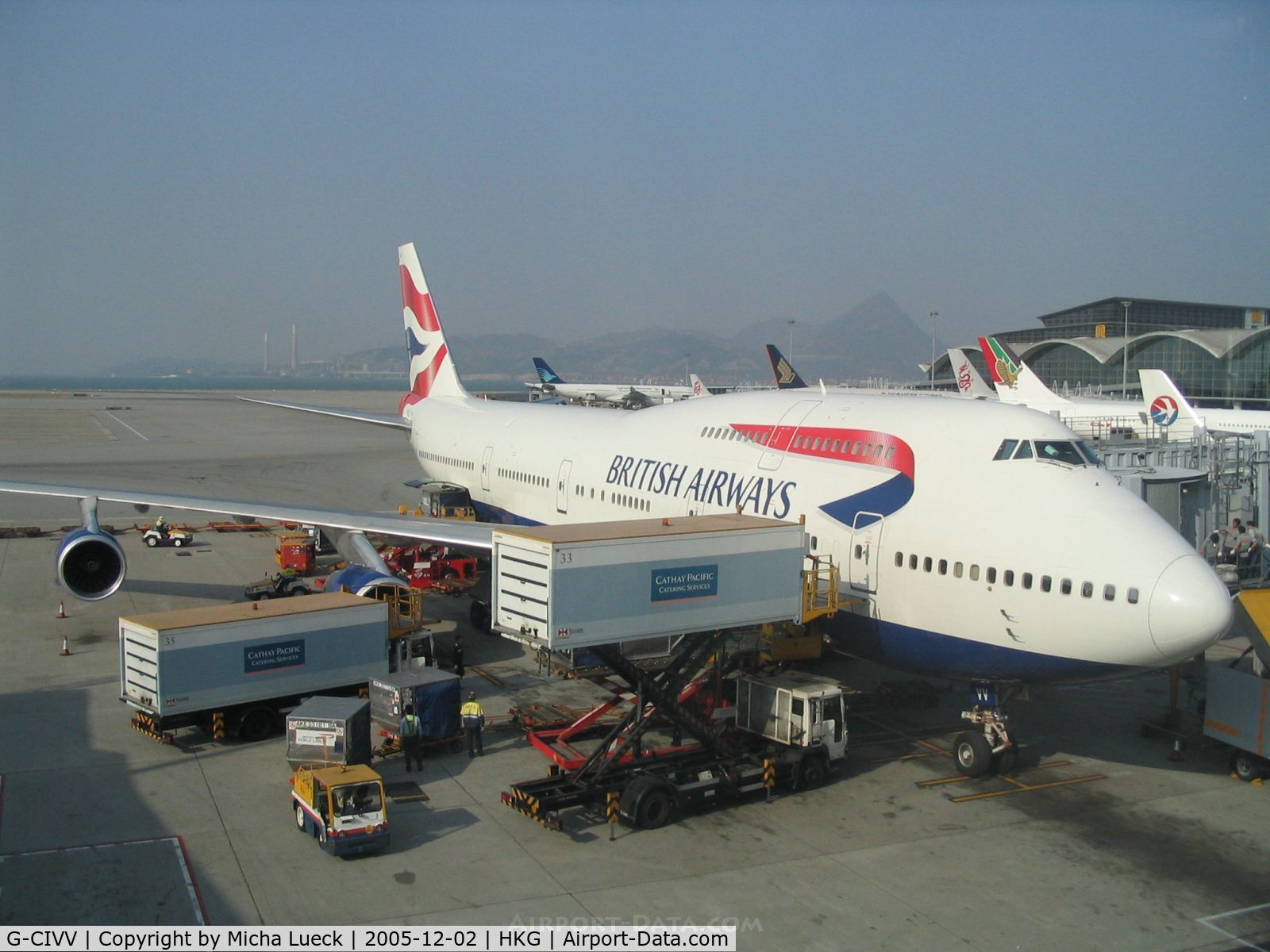 G-CIVV, 1998 Boeing 747-436 C/N 25819, BA's B747-400 at OneWorld partner Cathay Pacific's home base Hong Kong