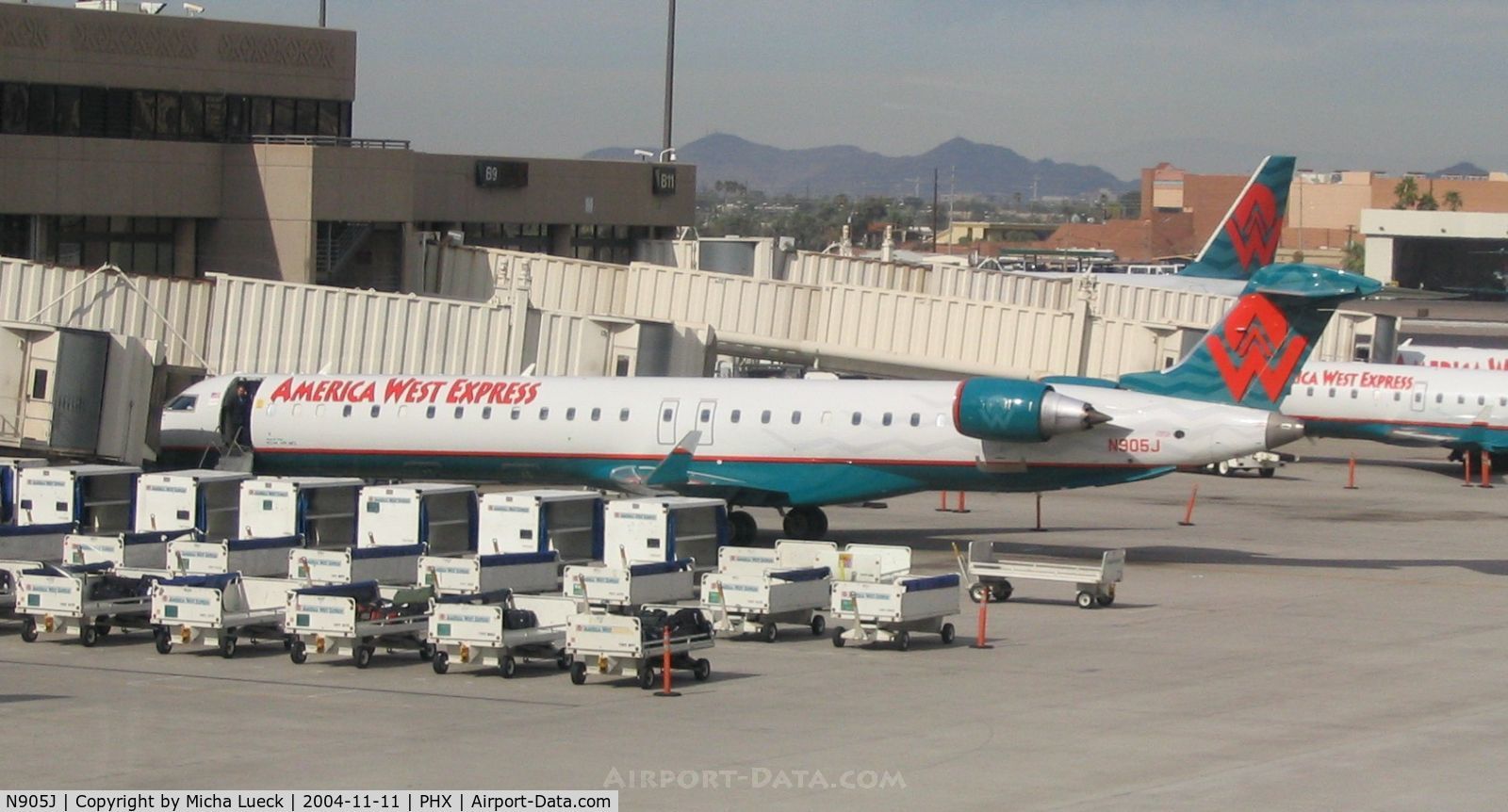 N905J, 2003 Bombardier CRJ-900 (CL-600-2D24) C/N 15005, Freedom Airlines for America West Express