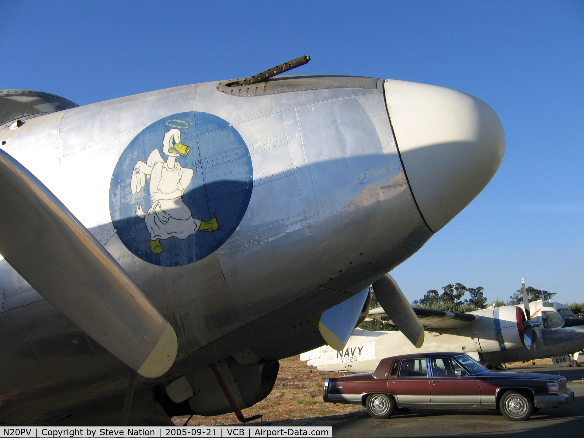 N20PV, 1944 Lockheed PV-2 Harpoon C/N 15-1490, Fighting Donald Angel logo on starboard nose