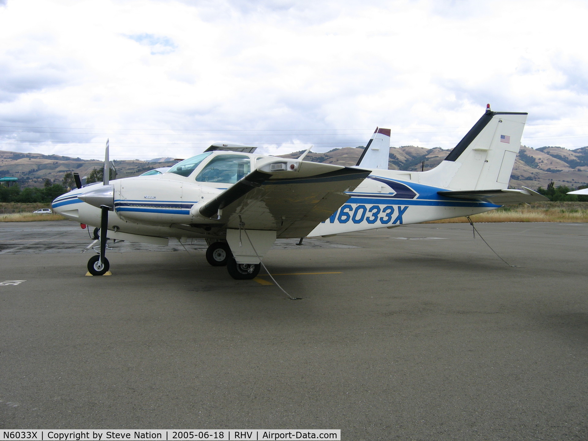N6033X, 1979 Beech 95-B55 (T42A) Baron C/N TC-2220, Executive Application Services 1979 Beech 95-B55 (T-42A) at Reid-Hillview Airport, San Jose, CA