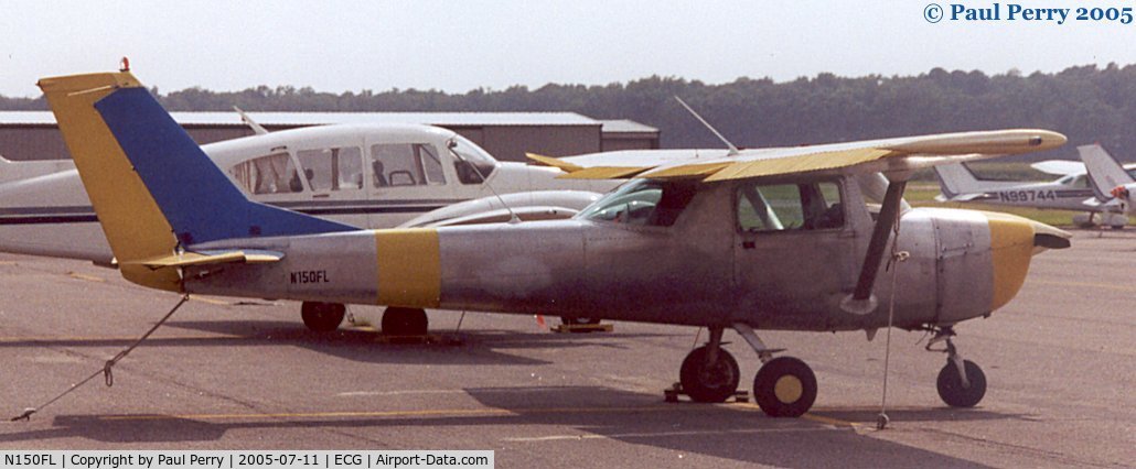 N150FL, 1969 Cessna 150J C/N 15070938, Parked on the civilian ramp at Elizabeth City, NC
